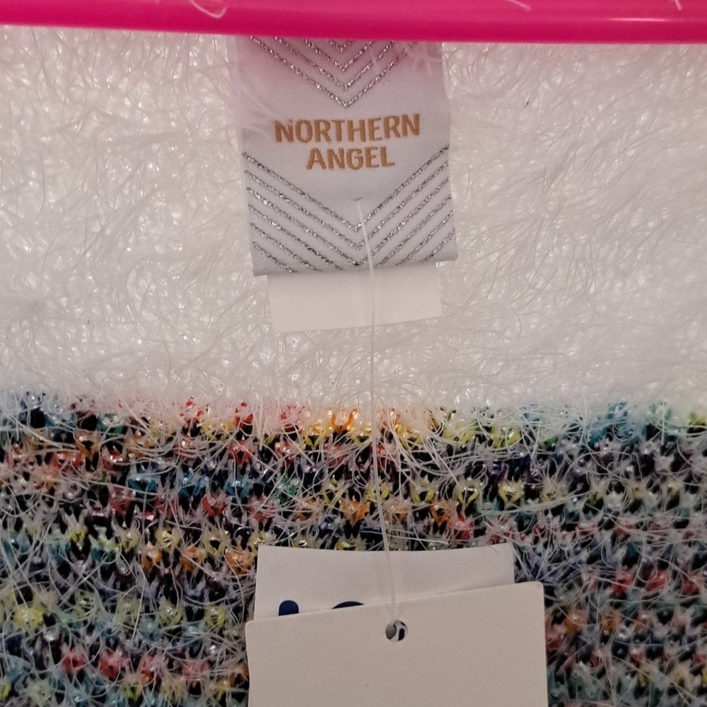 Northern Angel Rainbow Fuzzy Tribal Cardigan With Aztec Pattern - Picture 11 of 14